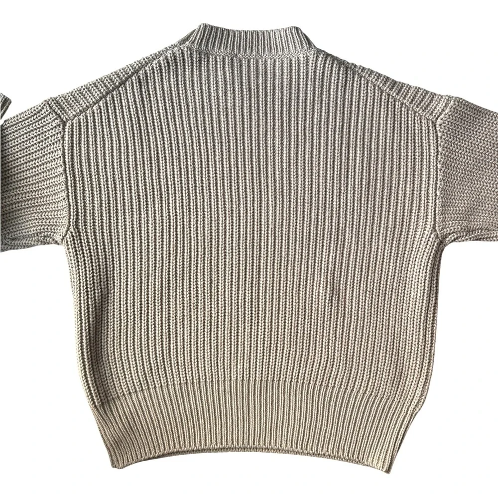 Reformation Sam Cotton Cashmere Oversized Crew Sweater S